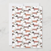 ダシュント・ソーセージ犬の赤ちゃんシャワー 招待状 (裏面)