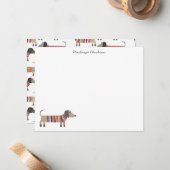 ダシュント・ソーセージ犬パーソナライズされた文房具 ノートカード (正面/裏面インサイチュ)