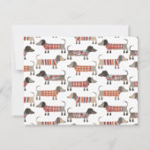 ダシュント・ソーセージ犬パーソナライズされた文房具 ノートカード (裏面)