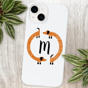 ダシュント・ソーセージ犬モノグラムiPhoneケース Case-Mate iPhone 14ケース