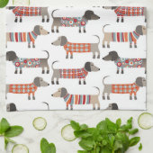 ダシュント・ソーセージ犬 キッチンタオル (折り畳み)