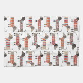 ダシュント・ソーセージ犬 キッチンタオル (横)