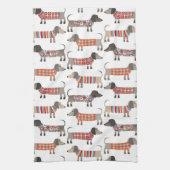 ダシュント・ソーセージ犬 キッチンタオル (縦)