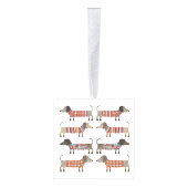 ダシュント・ソーセージ犬 キューブオーナメント (右)