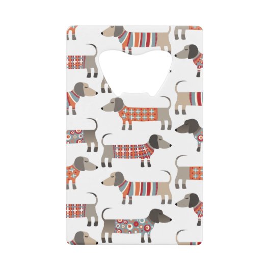 ダシュント・ソーセージ犬 クレジットカード栓抜き (正面)