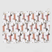 ダシュント・ソーセージ犬 ゴルフタオル (横)