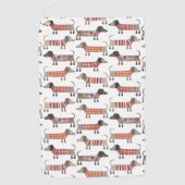 ダシュント・ソーセージ犬 ゴルフタオル (正面)