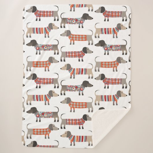 ダシュント・ソーセージ犬 シェルパブランケット (正面)