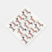 ダシュント・ソーセージ犬 スタンダードランチョンナプキン (角)