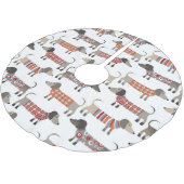 ダシュント・ソーセージ犬 ブラッシュドポリエステルツリースカート (アングル)