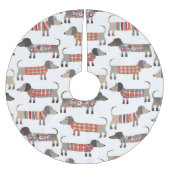 ダシュント・ソーセージ犬 ブラッシュドポリエステルツリースカート (正面)