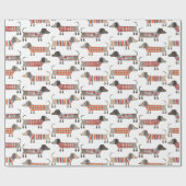 ダシュント・ソーセージ犬 ラッピングペーパー (フラット)