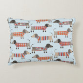 ダシュント・ソーセージ・ドッグブルー アクセントクッション (正面)