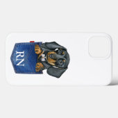 ダシュント・ソーセージ・ドッグ・モノグラムのケースメイト・ケース Case-Mate iPhoneケース (裏面 (横))