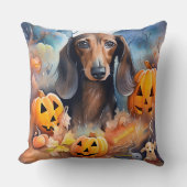 ダシュント・ハロウィンとカボチャ怖い クッション (正面)