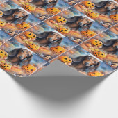 ダシュント・ハロウィンとカボチャ怖い ラッピングペーパー (角)