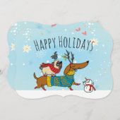 ダシュント、プグ&バードフラットホリデーカード シーズンカード (正面/裏面)