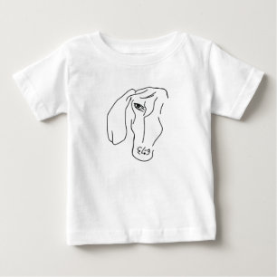 ダシュント・ヘッド、アートスケッチベビーTシャツ ベビーTシャツ