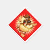 ダシュント・ホットドッグ スタンダードカクテルナプキン (角)