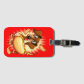 ダシュント・ホットドッグ ラゲッジタグ (正面横)