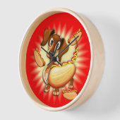 ダシュント・ホットドッグ 壁時計 (傾斜)