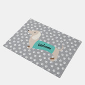 ダシュント・ポープリント ドアマット (アングル)