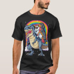 ダシュント・ユニコーン恐竜に乗ってギフト女性 Tシャツ<br><div class="desc">Dachshand Unicorn恐竜に乗ってギフト女の虹をre.</div>