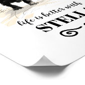 ダシュント・ライフは犬カスタム名の方が良い ポスター (角)