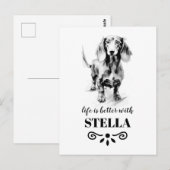 ダシュント・ライフは犬カスタム名の方が良い ポストカード (正面/裏面)