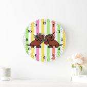 ダシュント・ラブ・カップル漫画 ラージ壁時計 (ホーム)