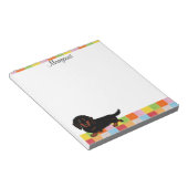 ダシュント・ロング・フォールド・ブラック&タン ノートパッド (アングル)