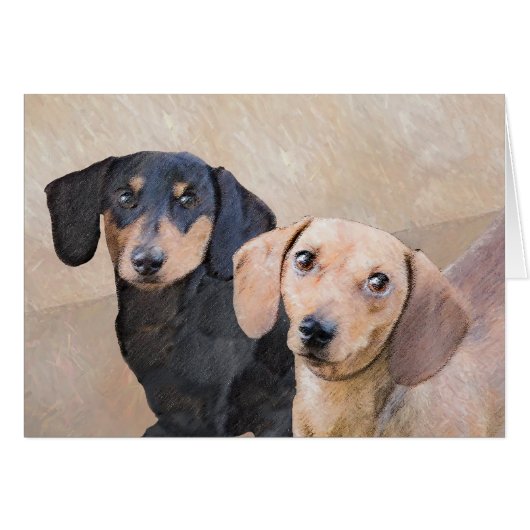 ダシュント(滑ら絵画か) - Dog Artオリジナル (正面横)