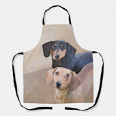 ダシュント(滑ら絵画か) - Dog Artオリジナル エプロン (正面)