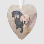 ダシュント(滑ら絵画か) - Dog Artオリジナル オーナメント (正面)