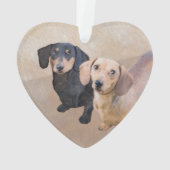 ダシュント(滑ら絵画か) - Dog Artオリジナル オーナメント (裏面)