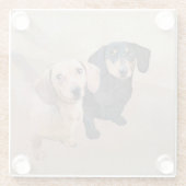ダシュント(滑ら絵画か) - Dog Artオリジナル ガラスコースター (裏面)