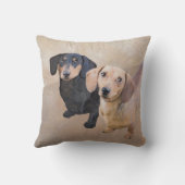 ダシュント(滑ら絵画か) - Dog Artオリジナル クッション (裏面)