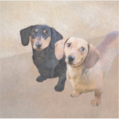ダシュント(滑ら絵画か) - Dog Artオリジナル シール (正面)