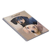 ダシュント(滑ら絵画か) - Dog Artオリジナル ノートブック (右側)