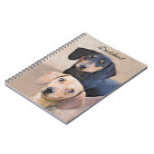 ダシュント(滑ら絵画か) - Dog Artオリジナル ノートブック (左側)