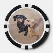 ダシュント(滑ら絵画か) - Dog Artオリジナル ポーカーチップ (正面)
