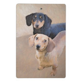 ダシュント(滑ら絵画か) - Dog Artオリジナル ミニクリップボード (裏面)