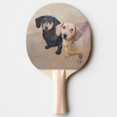 ダシュント(滑ら絵画か) - Dog Artオリジナル 卓球ラケット (裏面)