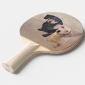 ダシュント(滑ら絵画か) - Dog Artオリジナル 卓球ラケット (正面アングル)