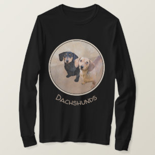 ダシュント(滑ら絵画か) - Dog Artオリジナル Tシャツ