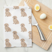 ダシュント（長髪、赤） キッチンタオル (四つ折り)