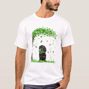 ダシュントSt patricks day恋人アイリッシュシャームロックドッグ Tシャツ