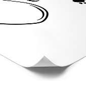 ダシュンドイヤーズ線スケッチミニマルイラストレーション ポスター (角)