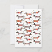 ダシュンドウィナーソーセージドッグパーソナライズされたパーティー サンキューカード (裏面)