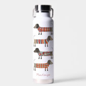 ダシュンドウィナーソーセージドッグパーソナライズされた ウォーターボトル (正面)